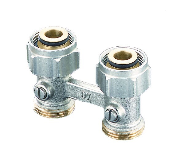 Узел,Multiflex F. запорно-присоединительный, прямой, Н-образный,3/4